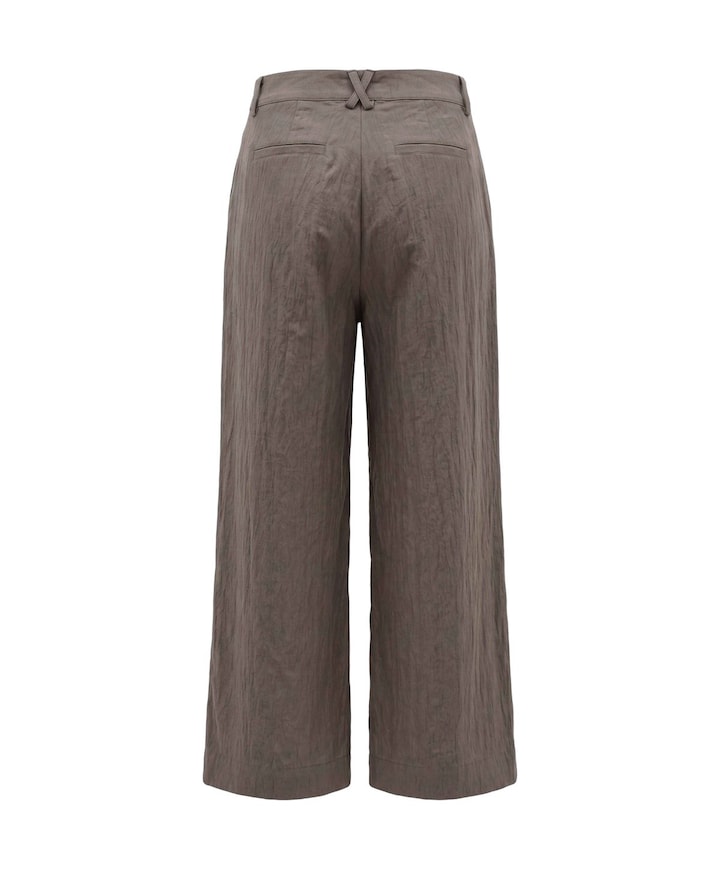 Wide dames broek bruin
