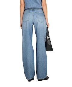 ONLGIANNA MW STR BIG STUD DOT dames jeans blauw