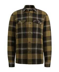 Heren overhemd lange mouw groen