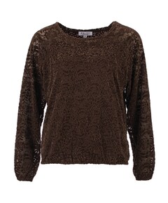 Dames longsleeve bruin