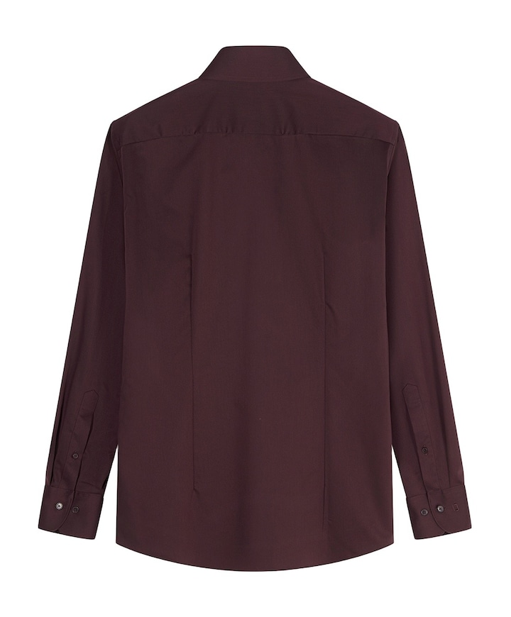 Heren overhemd extra lange mouw bordeaux