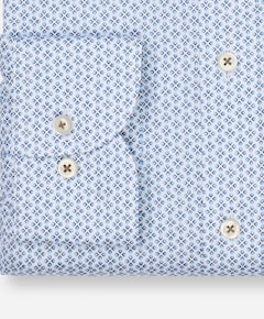 Heren overhemd lange mouw blauw