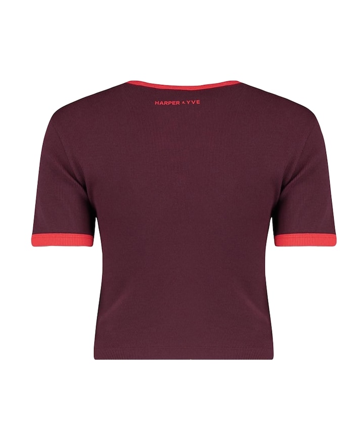 Dames T-shirt bordeaux