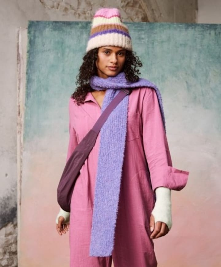 Dames muts roze