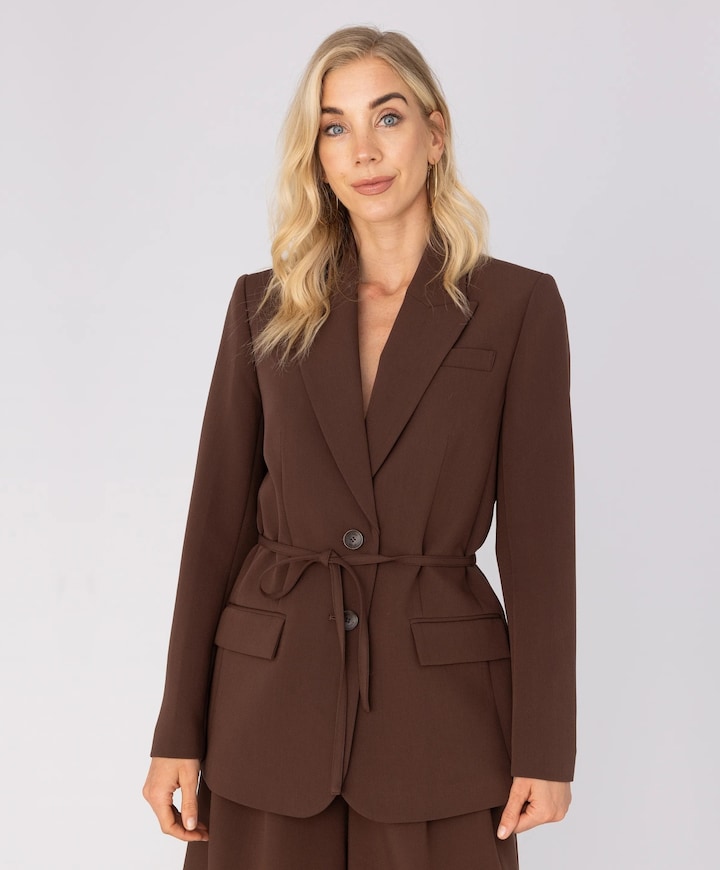 Dames blazer bruin