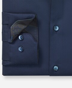 Heren overhemd lange mouw blauw