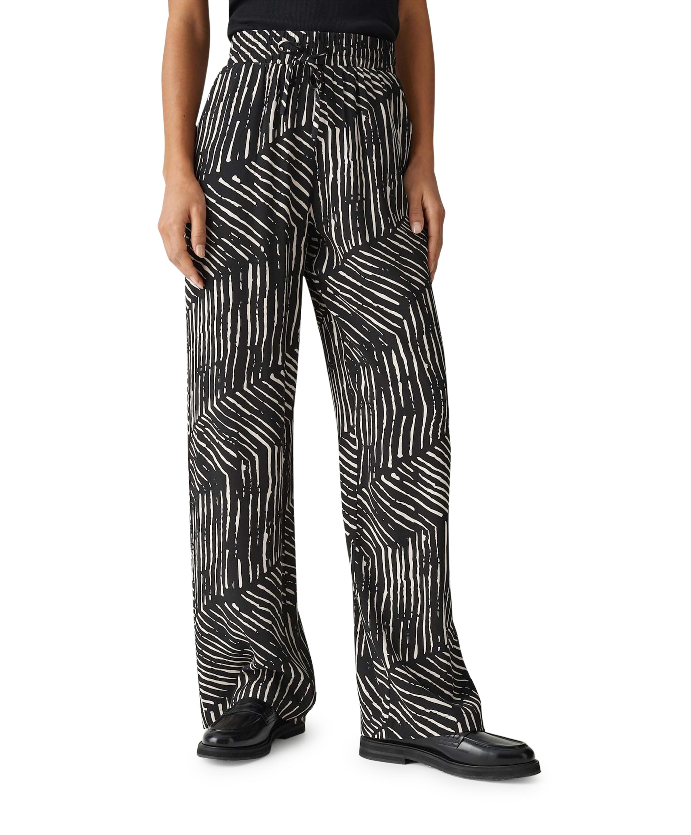 Marou palm leaves broek zwart