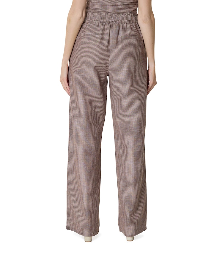 JihoCC Stripe LL Pant dames broek bruin