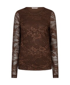 Dames longsleeve bruin