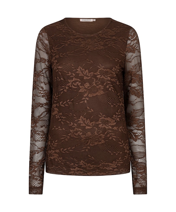 Dames longsleeve bruin