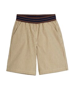 Poplin woven jongens korte broek bruin