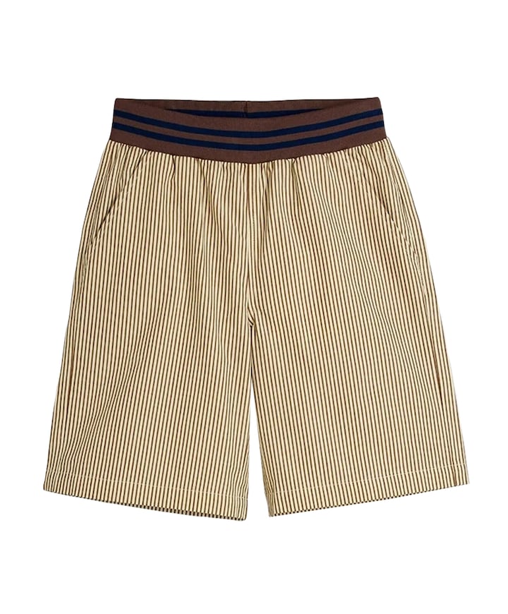 Poplin woven jongens korte broek bruin