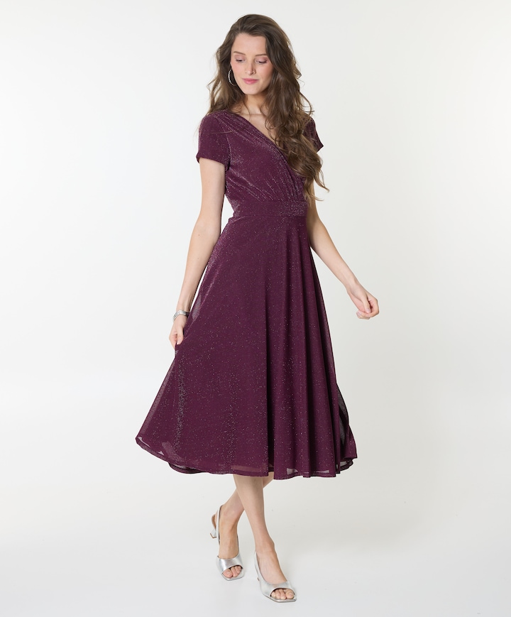 Dames jurk bordeaux