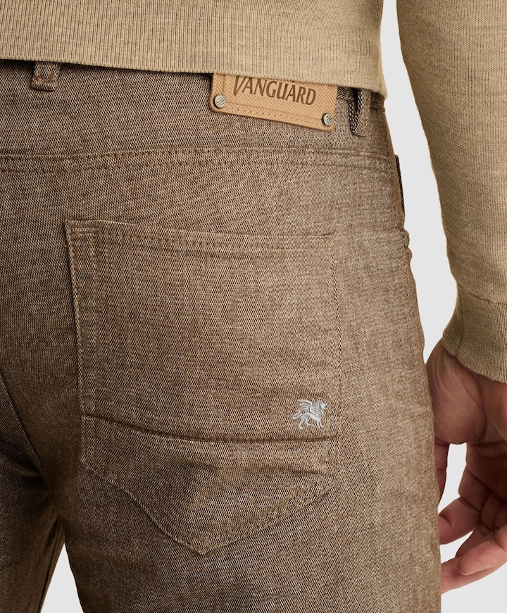 V40 RIDER BRUSHED MELANGE heren jeans bruin