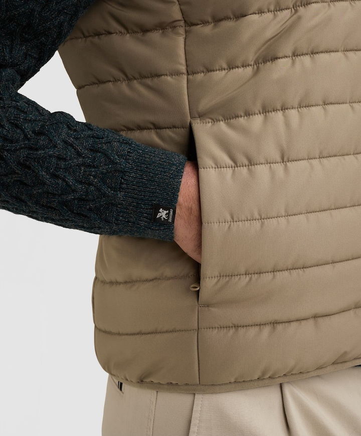 Heren bodywarmer beige