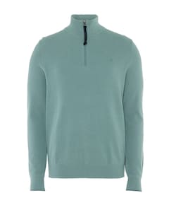 Heren trui met rits blauw