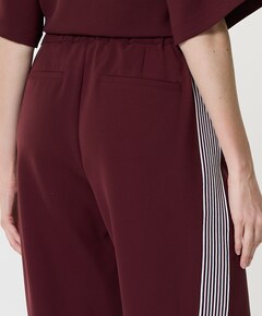 Stripe broek bordeaux