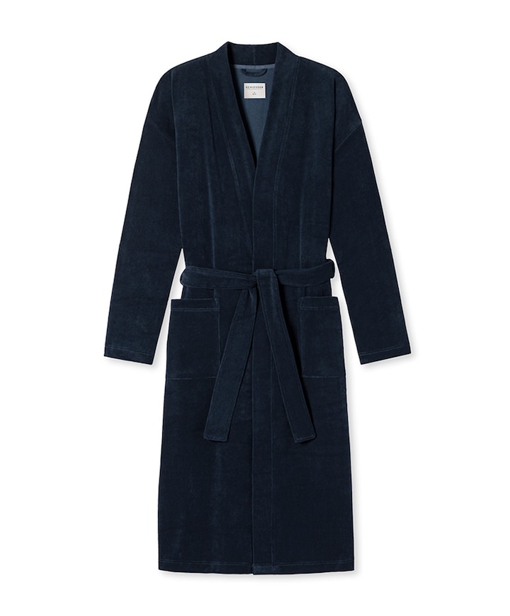 Heren ochtendjas blauw