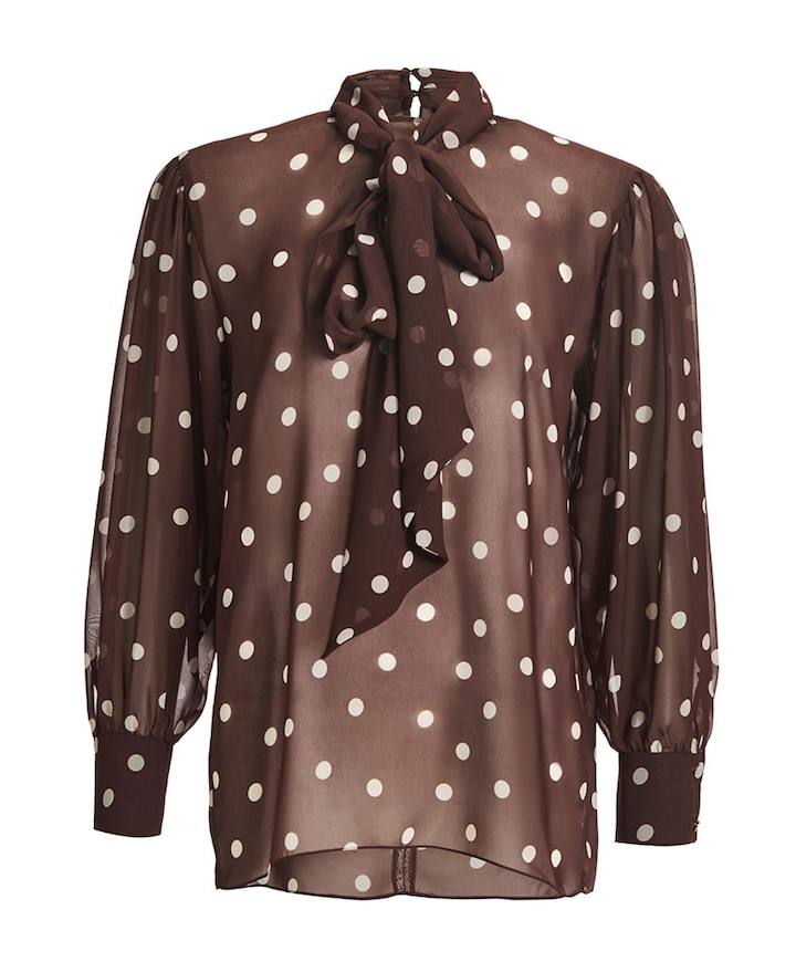 Dames blouse bruin