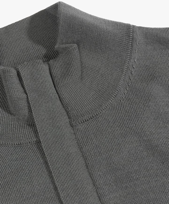 Heren trui met rits groen