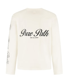 Heren longsleeve ecru