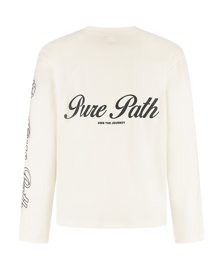 Heren longsleeve ecru