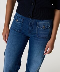 Aimee patched pocket jeans blauw