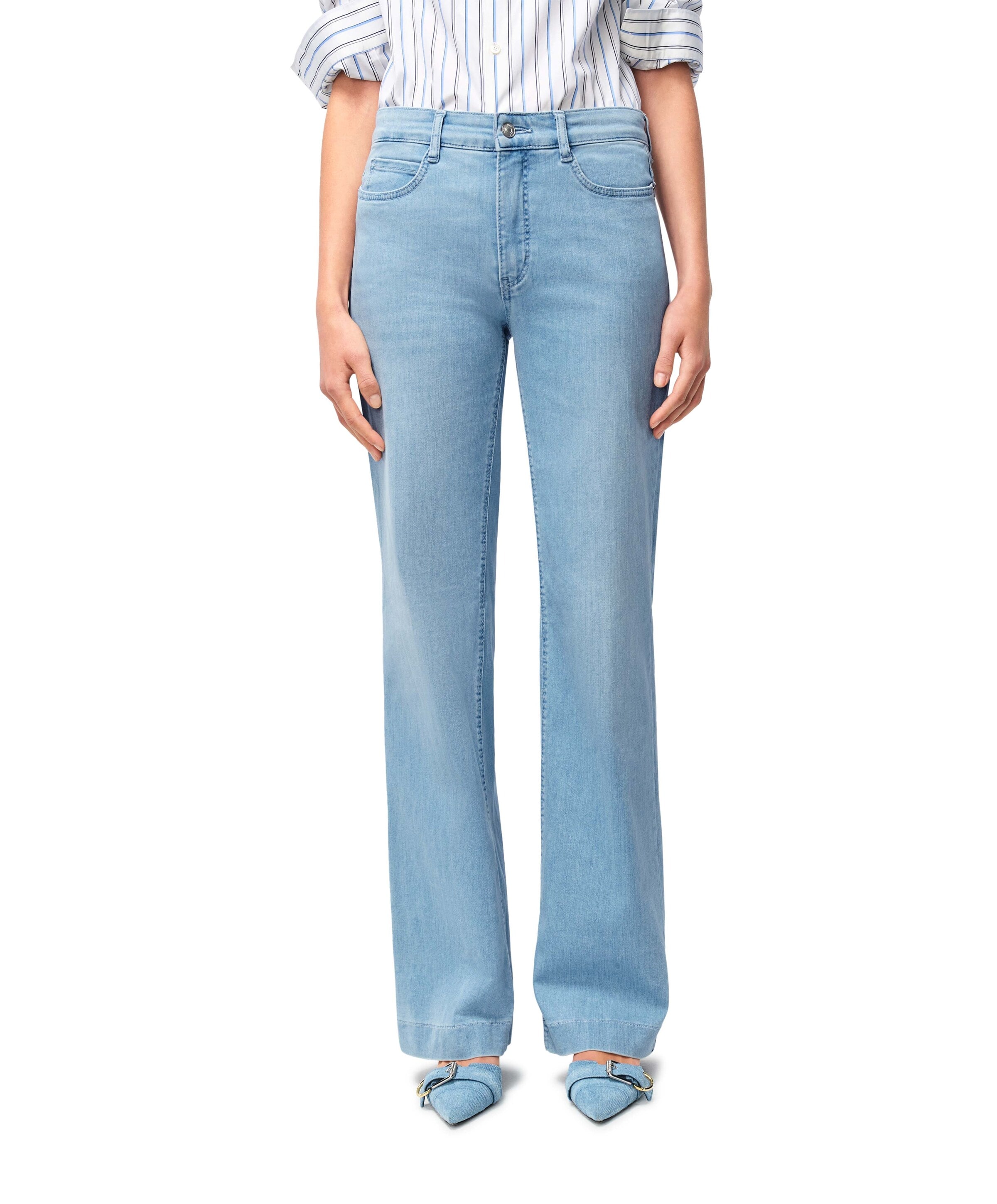 WIDE dames jeans blauw