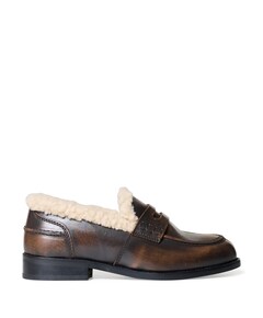 Penny Fur Loafer dames instappers bruin
