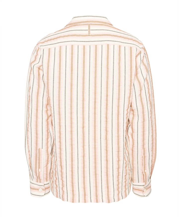 Heren overhemd lange mouw beige