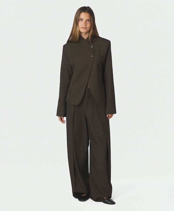 Dames blazer bruin