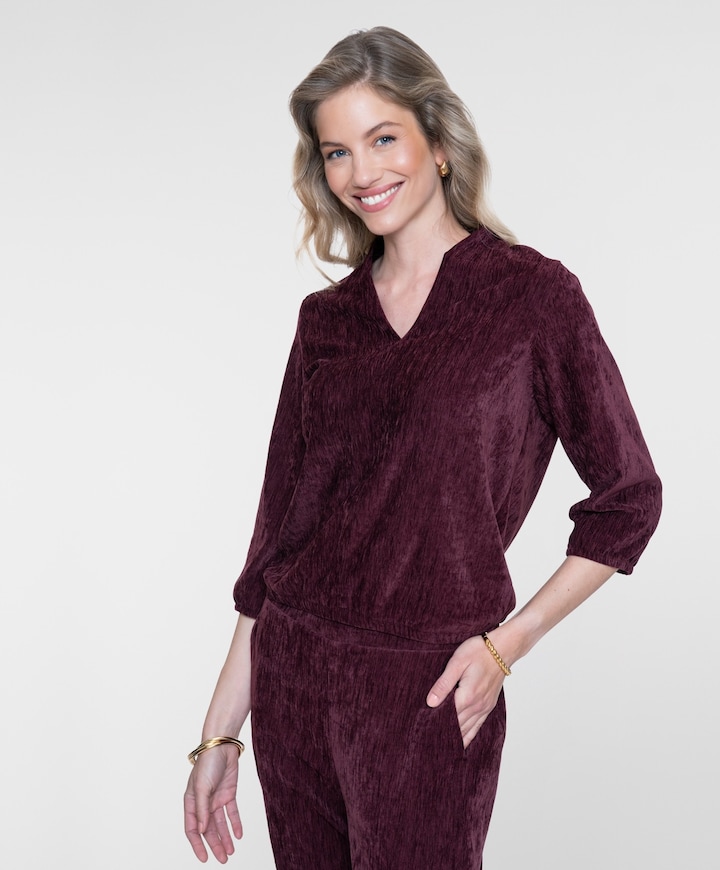 Dames blouse bordeaux