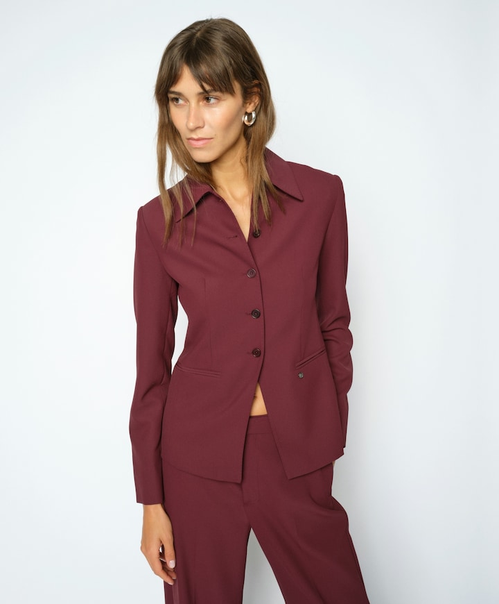 Dames jas bordeaux