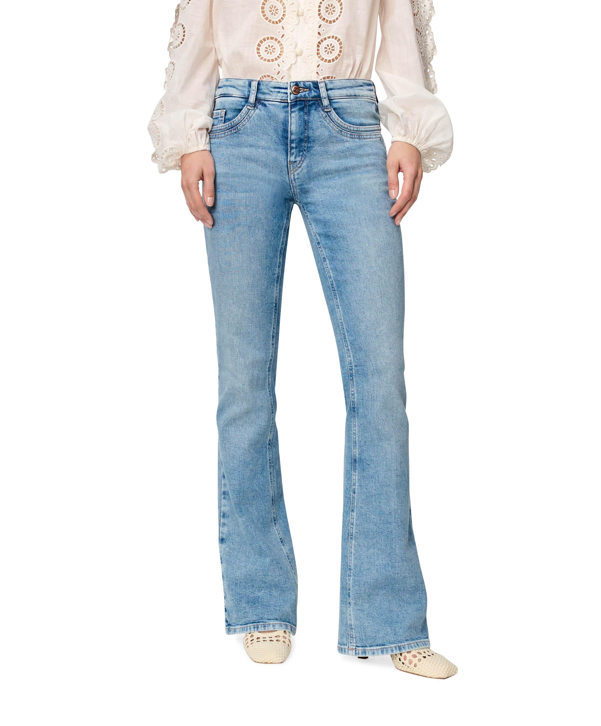 DETROIT dames jeans blauw
