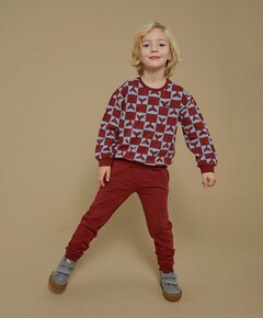 Waves and whales broek bordeaux