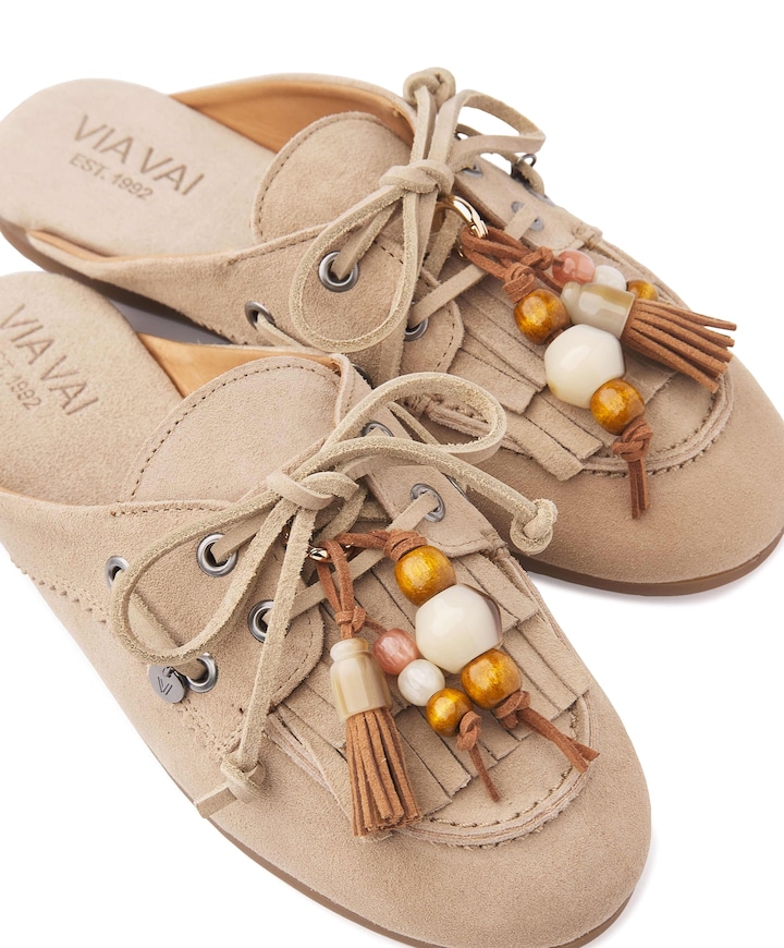 June Rhea dames clogs beige
