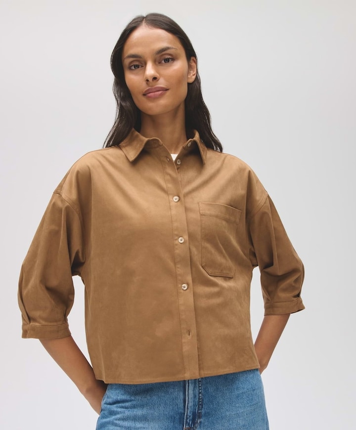 Dames blouse bruin