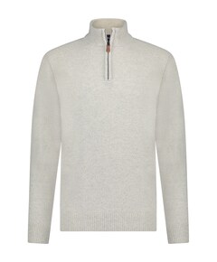 Heren trui met rits grijs