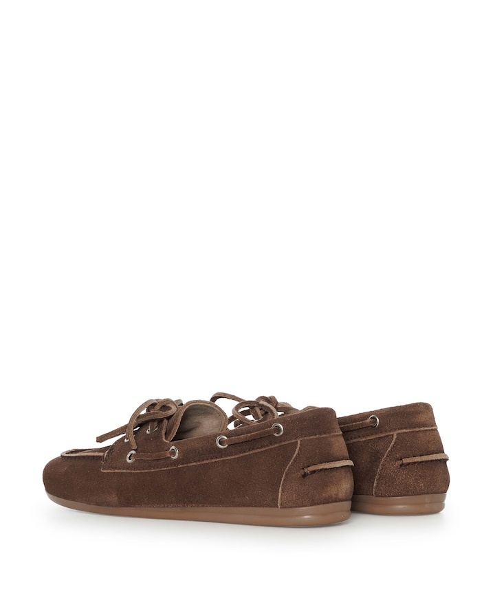 dames mocassins bruin