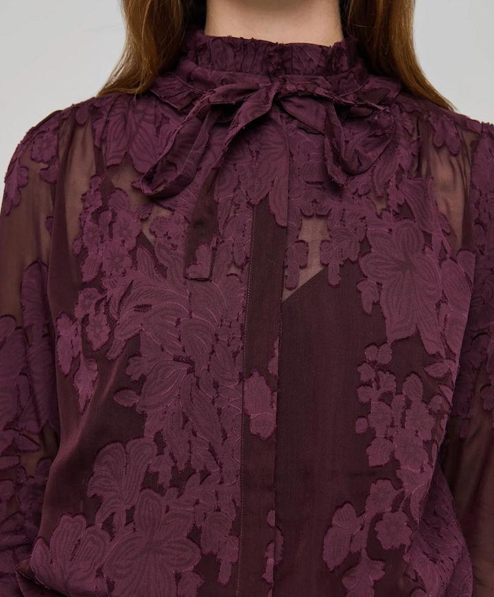 Dames blouse bordeaux