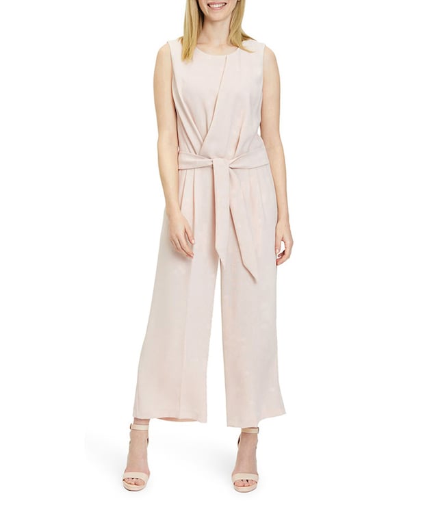 Overall Lang ohne Arm jumpsuit beige