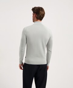 Heren trui met rits groen