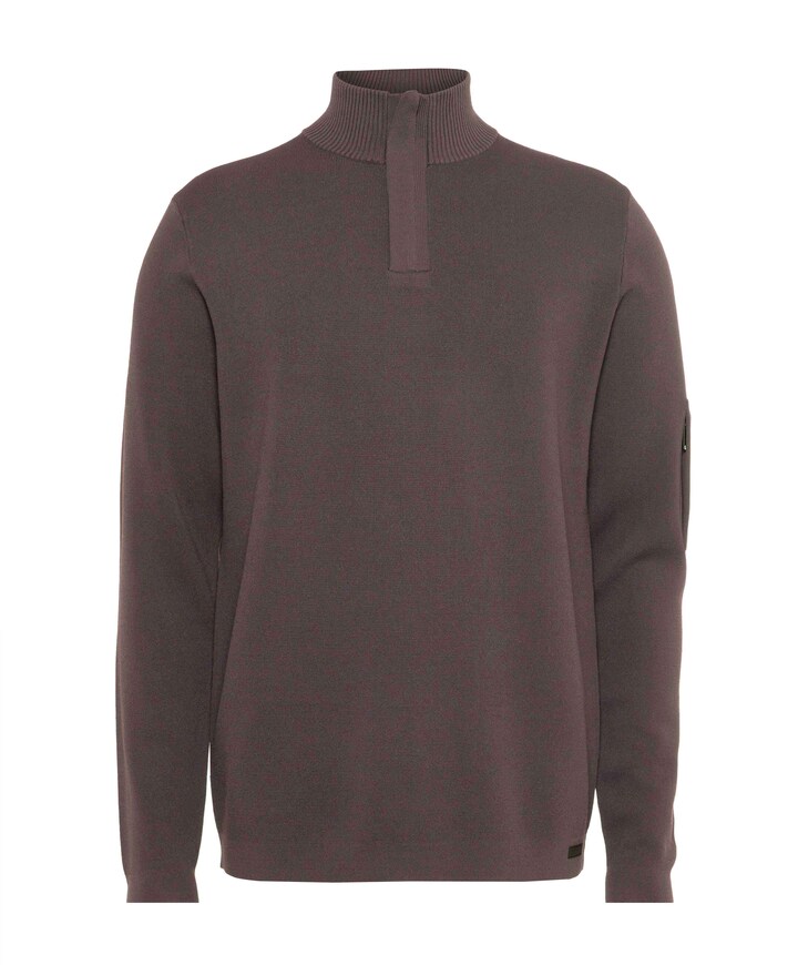 Heren trui met rits rood