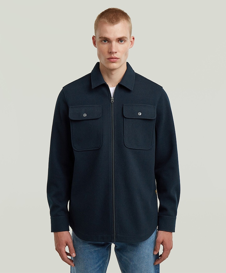 Heren overshirt blauw