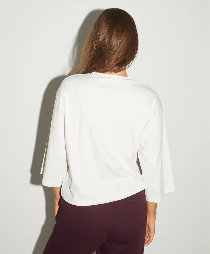 Dames longsleeve ecru