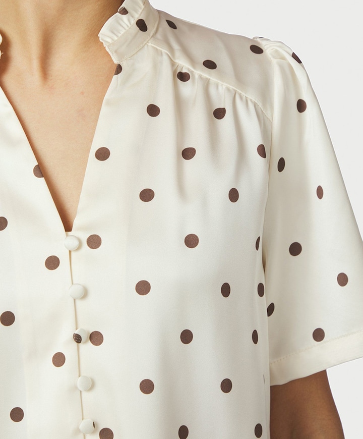 Dames top ecru
