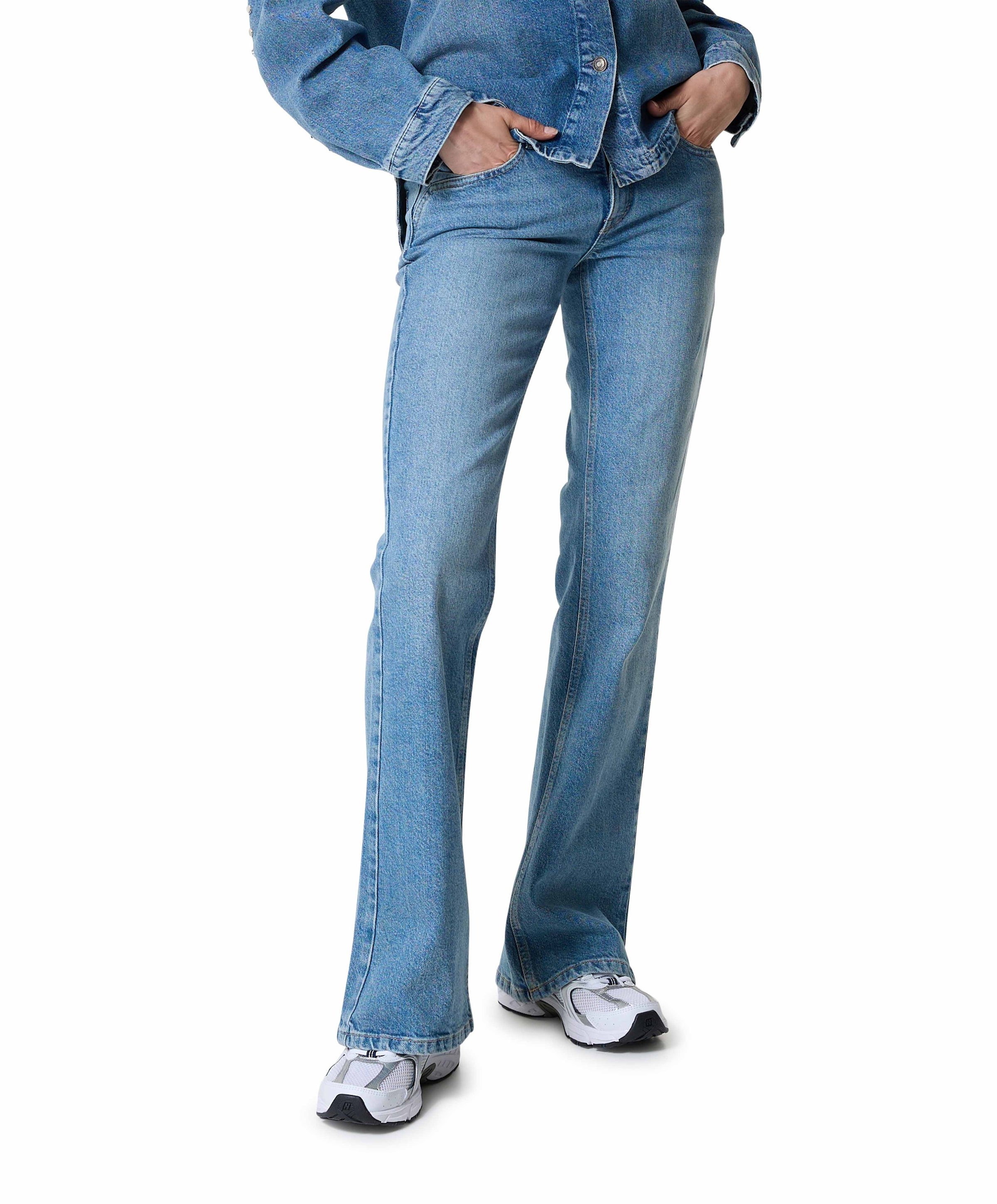 FLARED dames jeans blauw