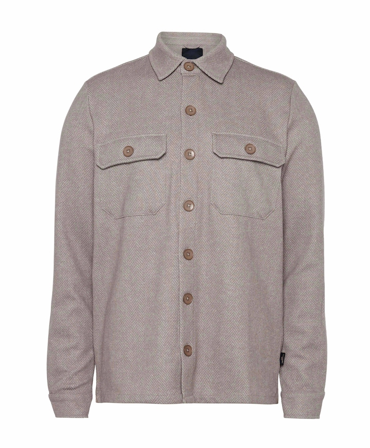 Heren overshirt beige