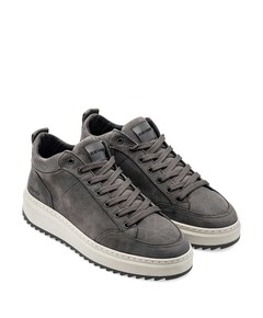 RUSSEL NUB heren sneakers grijs