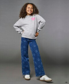 KOGJUICY REG WIDE SMILEY DNM CRO557 meisjes jeans blauw
